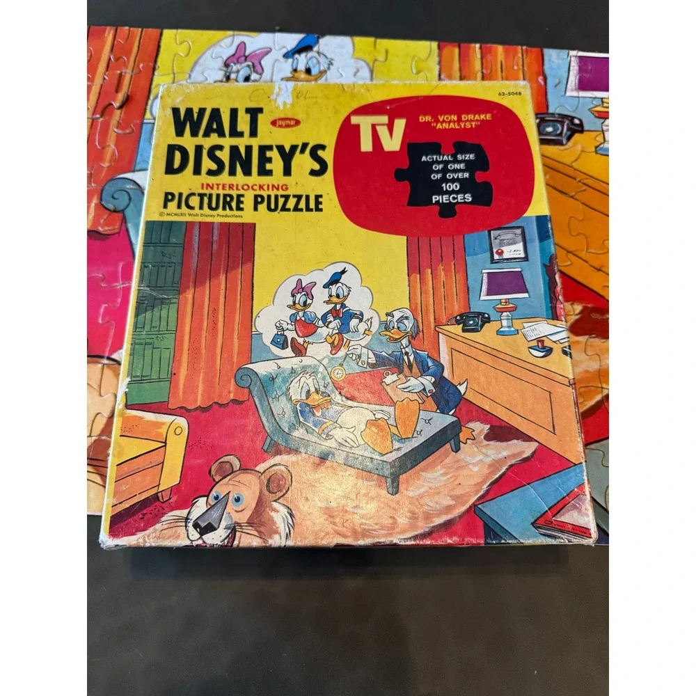 Vintage‎ Walt Disney Picture Puzzle Jaymar Dr Von Drake 100 Pieces MCMLXII
